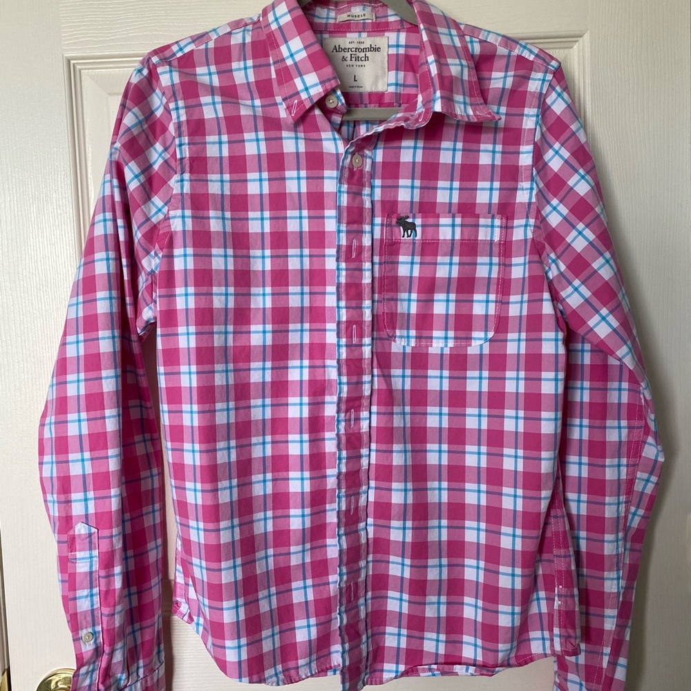 Abercrombie & Fitch muscle fit plaid shirt